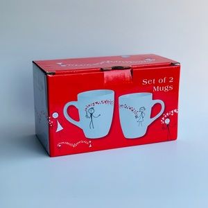 Mug set couples heart mugs coffee mugs engagement gift